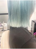 ペールカラー×水色／ケアブリーチカラーブルーハイトーン三茶