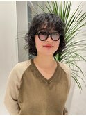 ボブパーマ　デザインパーマ　くるくるパーマ