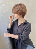 30代40代50代耳かけショート前髪なしハンサムショートカット