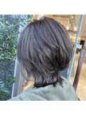 白髪ぼかしハイライト×ウルフスタイル