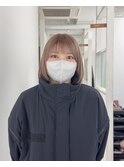 ココアブラウン / あご下2cm切りっぱなしボブ