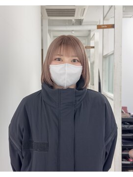 ゴウトゥデイ 横須賀店(GO TODAY) ココアブラウン / あご下2cm切りっぱなしボブ