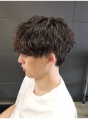 ショートマッシュウルフ波巻きツイストスパイラルパーマ