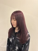 ヘアデザイン アクスト 西宮北口本店(HAIR DESIGN axt) ☆バズってる！レイヤーカット暗めの暖色カラーワインレッド