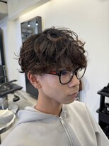 シャドウパーマ外国人風パーマ波巻きスパイラルパーマ原宿20代