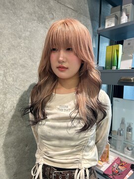 スタイル スマート サロン(STYLE smart salon) ピンクベージュ×ブラックエンドカラー【ことこ】