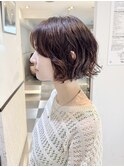 ゆるふわパーマボブパーマショートボブデジタルパーマ
