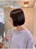 20代30代40代◎似合わせカット暗めカラー切りっぱなしボブ