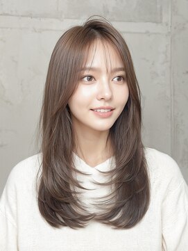 プティ(PUTY) ハッシュレイヤーカット　ミルクティーベージュ