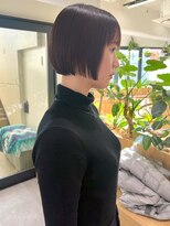 オーシャン(Ocean)&nbsp;ミニボブ ブラウンカラー 前髪カット 髪質改善 10代20代