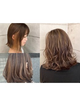 白髪を染めつつオシャレに♪白髪ぼかしハイライトや大人のダブルカラーがおすすめ！ツヤ＆透明感カラー♪