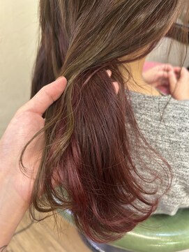 ブリーチなしインナーカラー 担当:ばば　