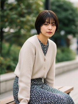 忙しい30代に人気！越谷の時短ショートボブ×ココアグレージュ