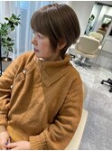 白髪ぼかしレイヤーボブブリーチなしカラーヘッドスパ40代