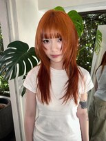 キイ 原宿 表参道(K.e.y)&nbsp;シャギーカットオレンジカラーシャギーウルフシャギーレイヤー