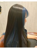 カモン(CAMON) 【ネイビーブルー】黒髪×インナーカラー/フェイスフレーミング