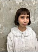 ボブ　×　ワンカール　　切りっぱなしボブ　　ミニボブ