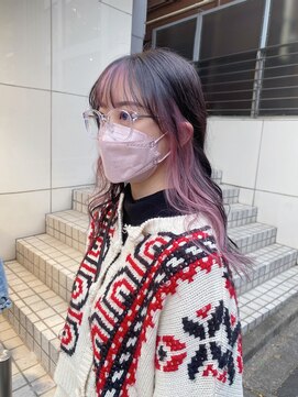 フラム 渋谷(flamme) フェイスフレーミング*インナーカラーピンク