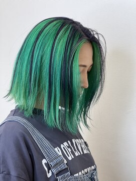 フェアリーテール つきのわ店 ダブルカラー蛍光グリーンr