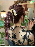 結婚式×ポニーツインアレンジ