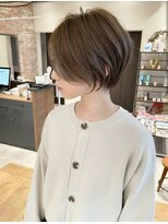 大人可愛い小顔ひし形クビレ丸み20代30代40代大人ショート(蘭)