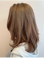 ヘアーアンドビューティーガーデン(HAIR AND BEAUTY GARDEN)&nbsp;ミルクティーベージュピンクベージュカラー顔周りレイヤー韓国