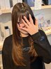 【アカサキ指名/平日限定】レイヤーカット+カラー＋トリートメント ￥8640