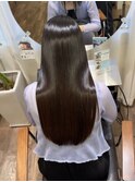 髪質改善 スーパーロング ワンレングス レイヤー 韓国風巻き