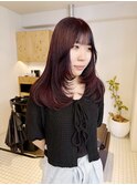 ブリーチなしのWカラーでできるワインレッド