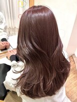 バイオレット 横浜店(Violet)&nbsp;ブリーチなし艶ダブルカラーピンクブラウン美髪チェリーブラウン