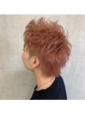 スパイキーベリーショート　ダブルカラー　ツイストピンパーマ