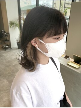 ジュネス 奈良橿原(Jeunesse) インナーカラー×ベージュ×レイヤーボブ