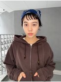 刈り上げボブショートボブマロンベージュアプリコットオレンジ