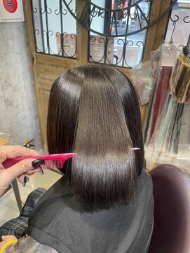 縮毛矯正＋カラー