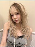 ワンホンレイヤー/ハッシュカット/アンブレラカラー/ローライト