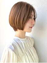 カバーヘア ブリス 戸田公園西口店(COVER HAIR bliss)&nbsp;ショートボブ/ミルクティーベージュ小顔似合わせカットp戸田公園