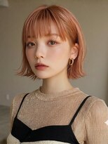 ミツバ(3tuba)&nbsp;ピンクアッシュ 外ハネボブ 切りっぱなしボブ 20代30代