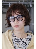 天神大名今泉ボブミディアムパーマ小顔レイヤー顔まわりカット
