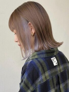 セルカ 高田馬場(CERCA) 外はねボブ×イヤリングカラー/シルバーラベンダー