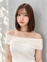 シー バイ ロンド 新宿(Sea by Lond)&nbsp;ワンホンレイヤ ー×ダークブルー[デジタルパーマ/ボブ/韓国]