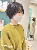 小顔丸みくびれショートボブ20代30代40代大人かわいいグレージュ