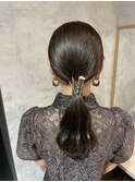 タイトお洒落ヘアアレンジ