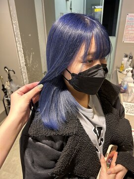 ユナイテッド 横浜(UNITED) サファイアブルー/ブルー/髪質改善/トリプルカラー