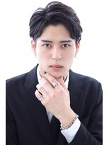 マルシェ(marche) モード　スーツ　ユニセックス　かきあげバング　前髪　黒髪