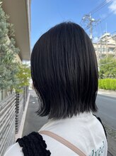 ファム 十日市店(femme) ブラック×くびれボブ