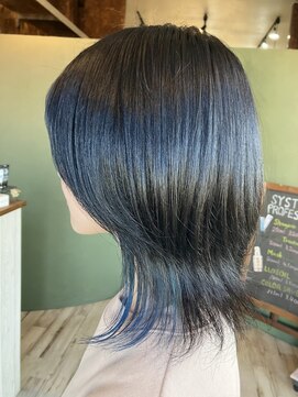 ヘアスペース ロン バイ シュシュ(HAIR SPACE Le rond by chou chou) 【Le rond】ウルフ×ブルーブラック×インナーブルー