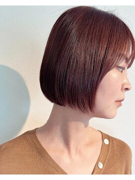 ファッジ 南柏(FUDGE) 【FUDGE】ショートから伸ばしかけボブ × ピンクミルクティー