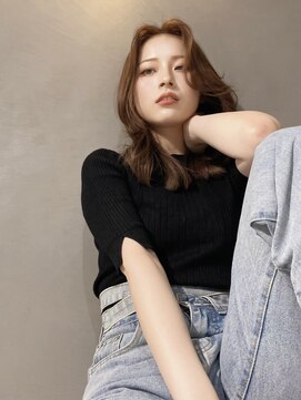 ニジュウサンド ナダーン(23° NADAUN) 韓国ヘア/前髪なし/ミディアム/くびれまき