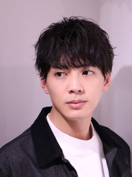 ネイビー(NAVY) 大人のシャドウパーマ 刈り上げマッシュ