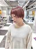 ショート/マッシュショート/オレンジブラウン